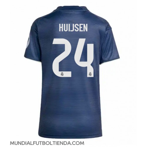 Camiseta Real Madrid Dean Huijsen #24 Segunda Equipación Replica 2025-26 para mujer mangas cortas